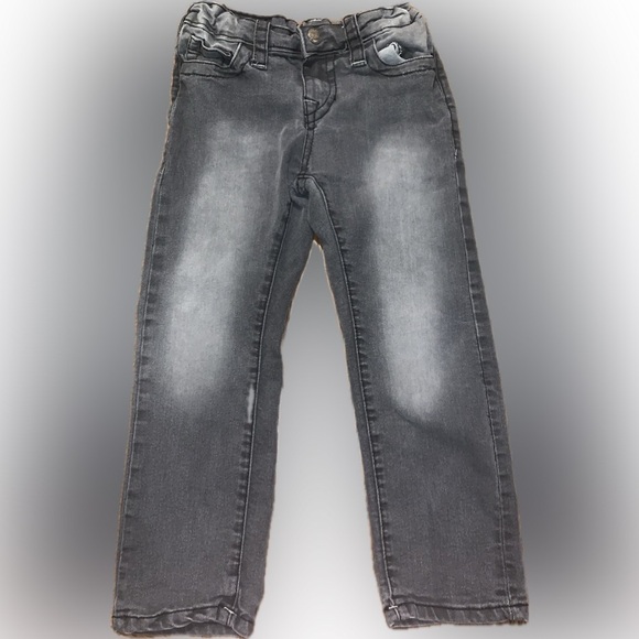 True Religion Gray Distressed Toddler Kids Jeans Pants Adustable Waist 5 - Picture 5 of 6